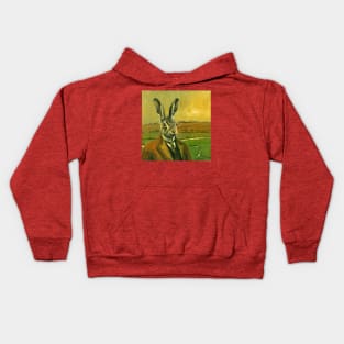 Vintage Hare Man Kids Hoodie